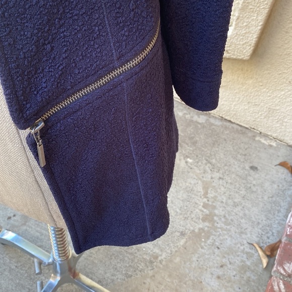 Eva Varro blue stunning open jacket/blazer with two asymmetrical zippers - Picture 5 of 9